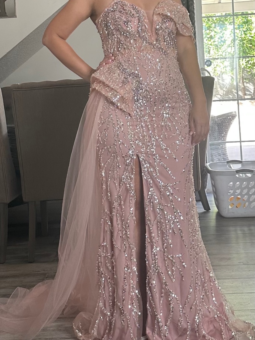 Pink sequin dress